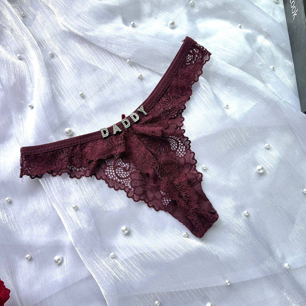 Lingerie Panties Lace Low Waist Pure Cotton G-String Women's Underwear