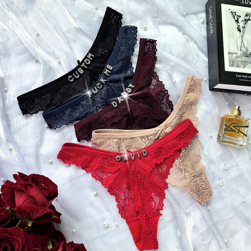 Lingerie Panties Lace Low Waist Pure Cotton G-String Women's Underwear